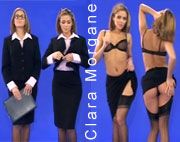 Clara Morgane haciendo un striptease