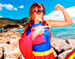 Follada anal de Fayna Vergara haciendo de la SuperWoman espa�ola
